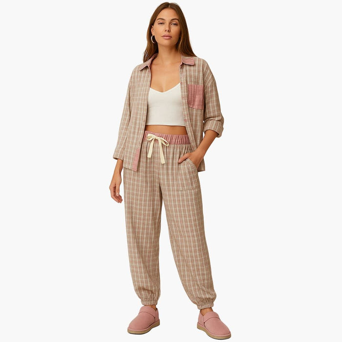 Rutig pyjamas för damer