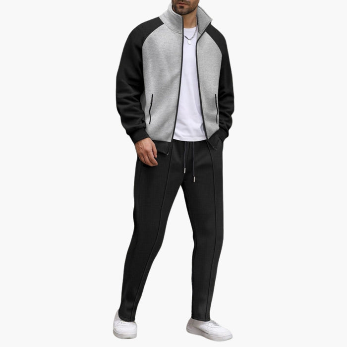 Chaqueta bomber para hombre con bolsillos con cremallera y puños elásticos