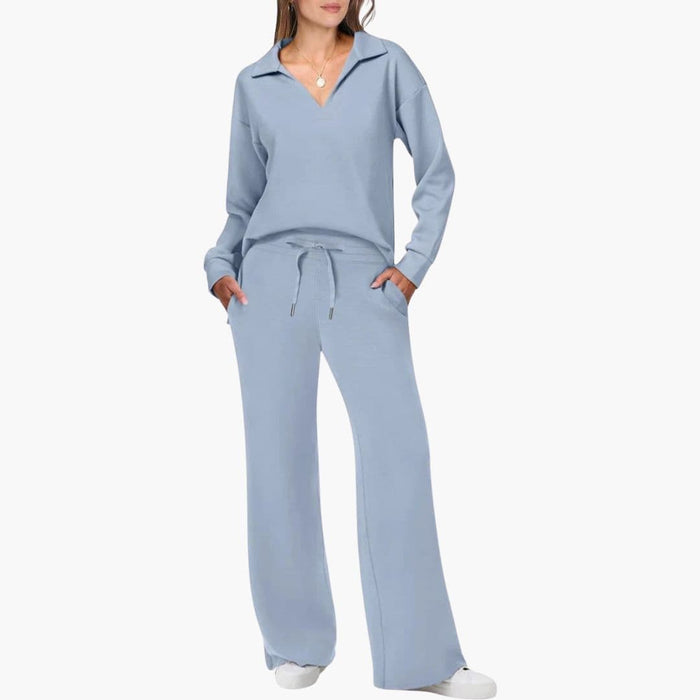 Zweiteiliges Damen-Set mit V-Ausschnitt