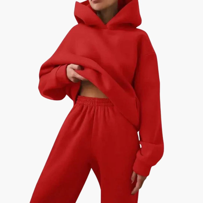 Zweiteiliges Damen-Set mit Kapuzenpullover und Jogginghose