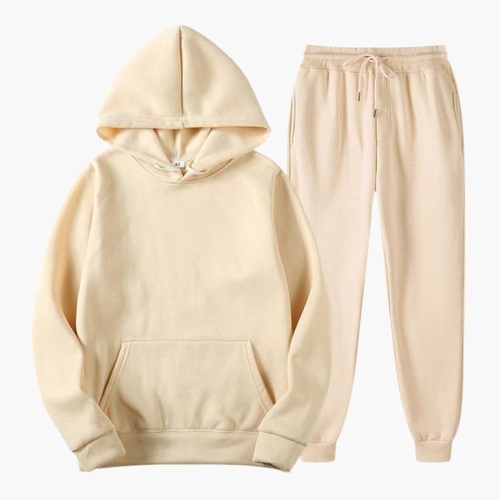 Joggesett for kvinner med elastisk linning og lange ermar