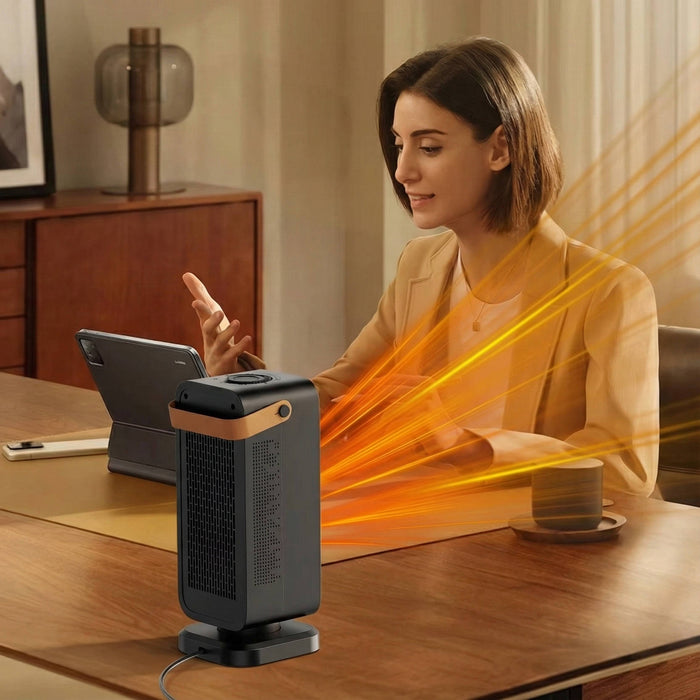 Riscaldatore elettrico portatile da scrivania da 1200W con riscaldamento sicuro e rapido