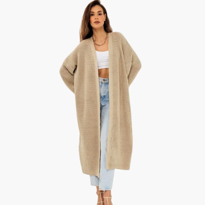 Gilet aperto da donna con maniche lunghe