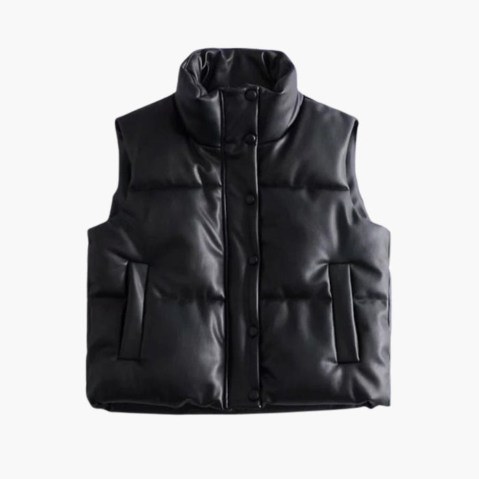 Gilet matelassé pour femme avec col montant