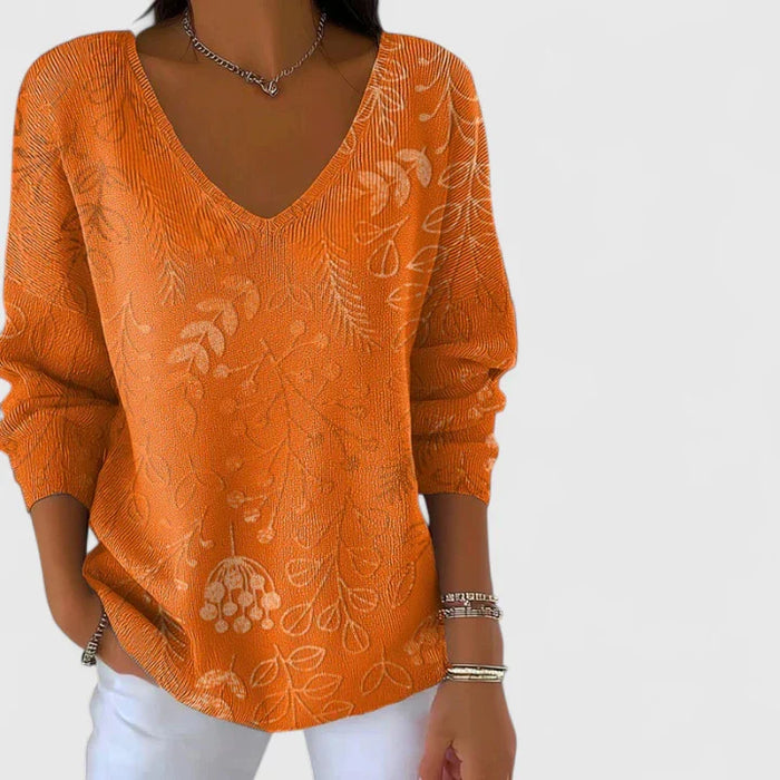 Top sofisticato da donna con scollo a V e vestibilità ampia