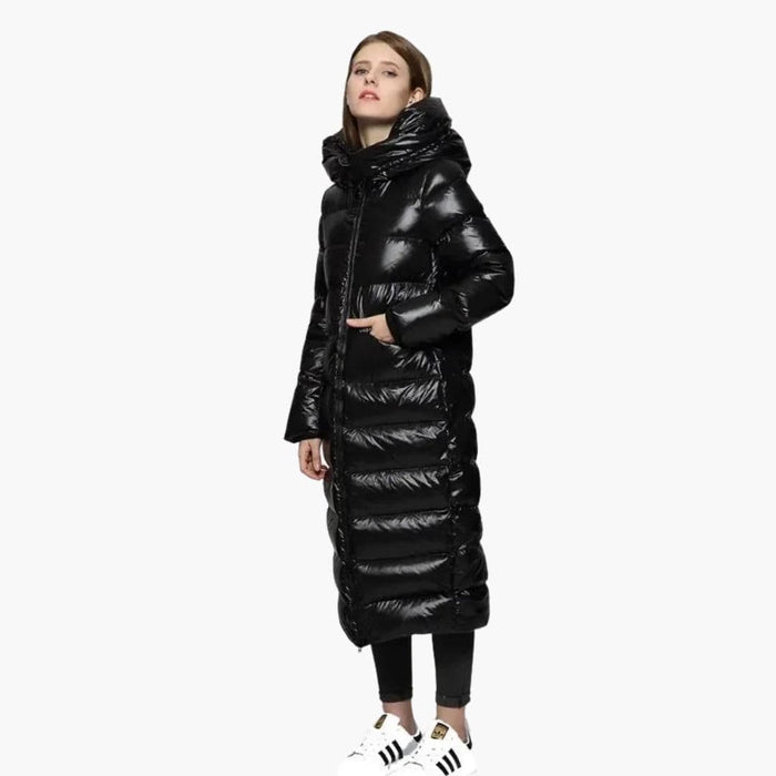 Long manteau-doudoune pour femme