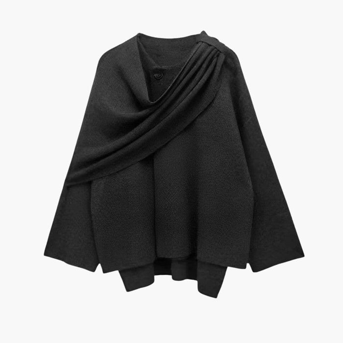 Elegant kappe til kvinder med flydende silhuet og halskrave