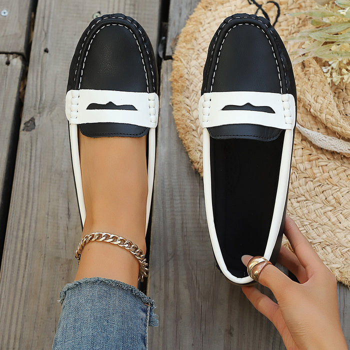 Damen-Loafer mit Kontrastdetail und weicher Innensohle