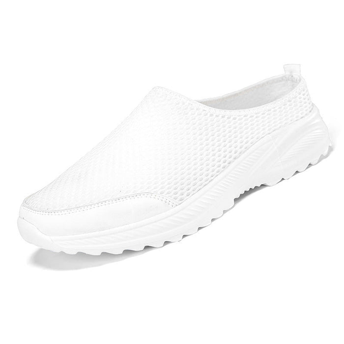 Zapatos sin cordones tipo mule de malla con malla transpirable y suela flexible
