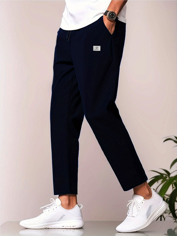 Pantalon de sport pour homme avec taille élastique et cordon de serrage
