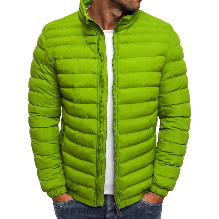 Veste matelassée pour homme avec col montant et fermeture éclair