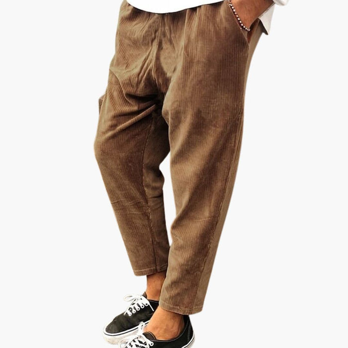 Pantalones de pana para hombre de corte holgado