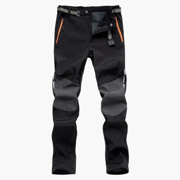 Herren-Softshellhose für den Outdoor-Einsatz mit verstärkten Knien und Reißverschlusstaschen