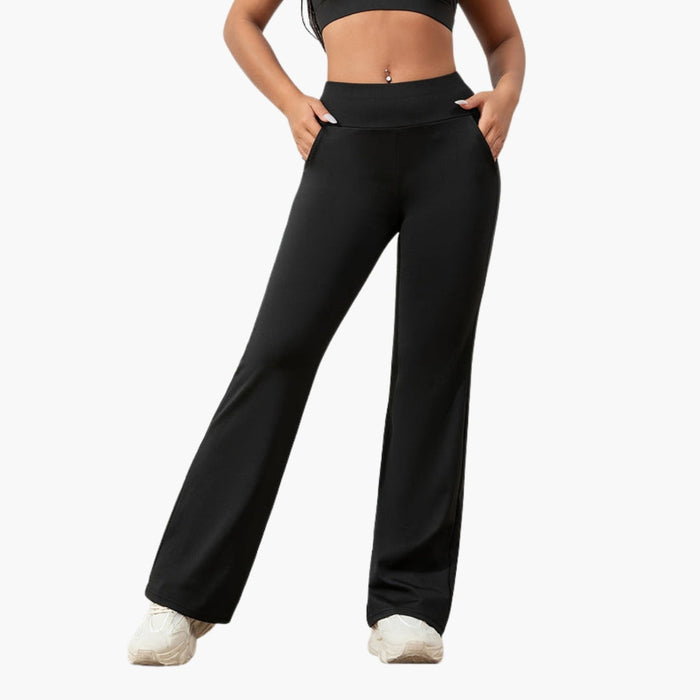 Jogginghose für Damen mit hoher Taille und ausgestelltem Bein