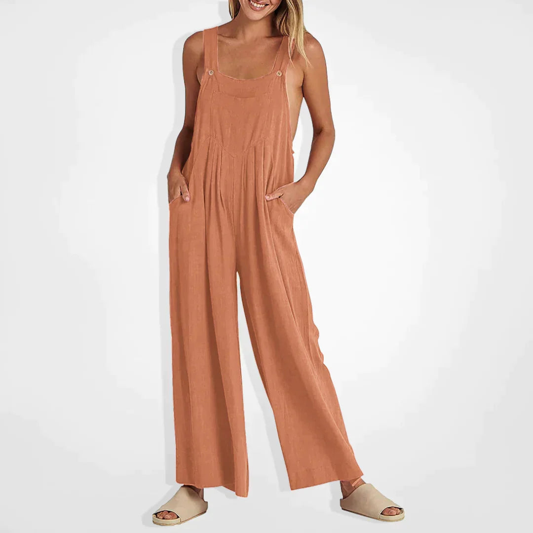 Valeska Plus-size jumpsuit med vide ben