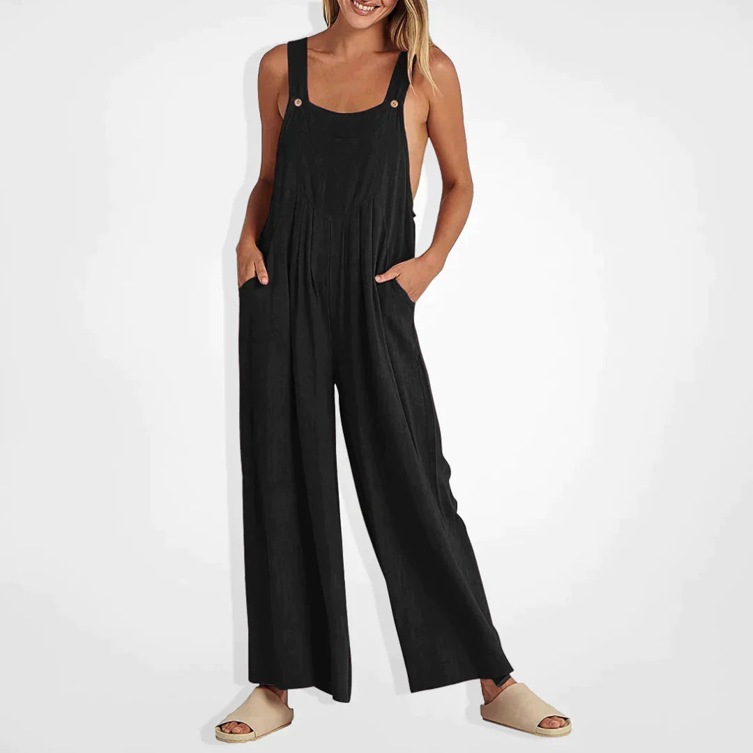 Valeska Plus-size jumpsuit med vide ben