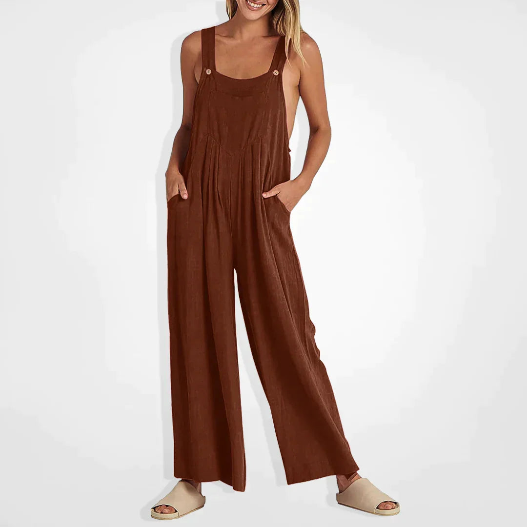 Valeska Plus-size jumpsuit med vide ben