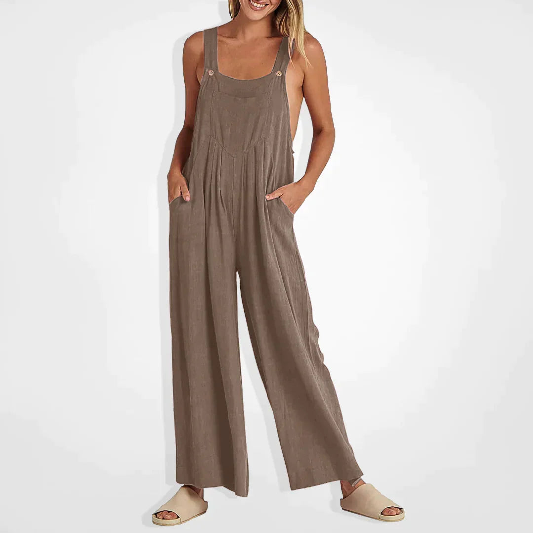 Valeska Plus-size jumpsuit med vide ben