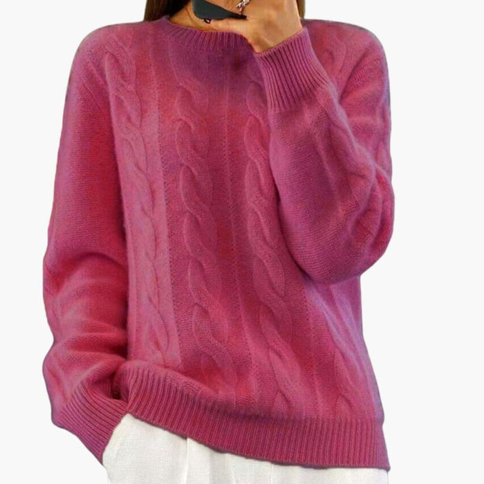Pull en maille pour femme à col rond