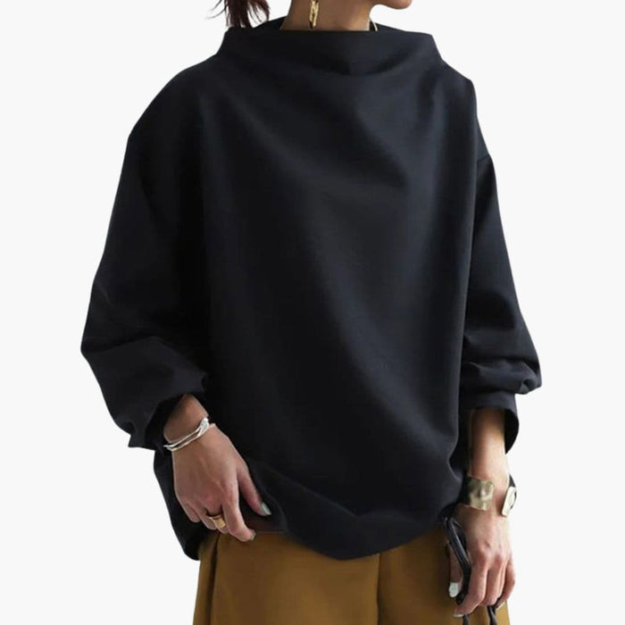 Pull femme à encolure bateau et manches longues