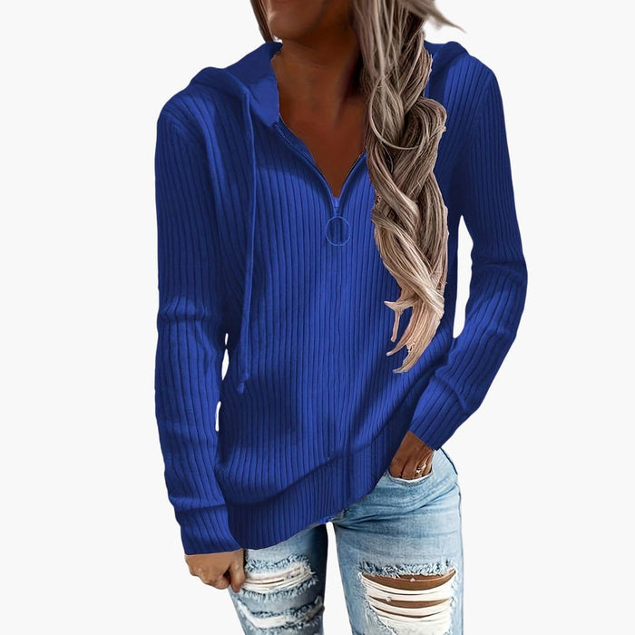 Maglione da donna con collo alto e cerniera