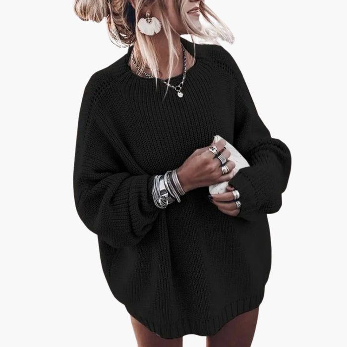 Oversize-Strickpullover für Damen mit weiten Ärmeln