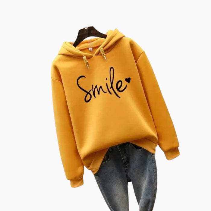 Damen-Hoodie mit Aufdruck und langen Ärmeln