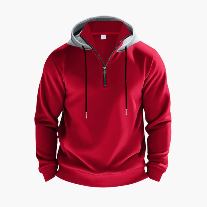 Sweat à capuche pour homme avec fermeture éclair