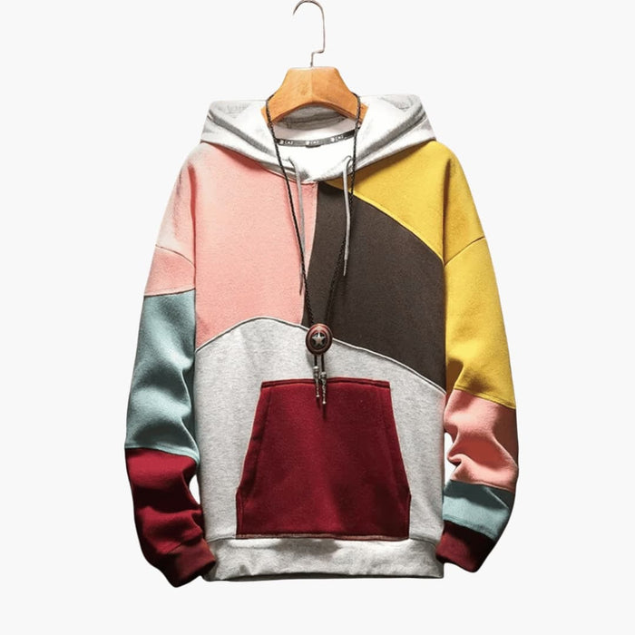 Sweat à capuche pour homme avec poche avant et manches longues