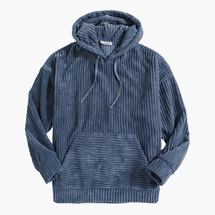 Felpa con cappuccio unisex in velluto a coste con coulisse