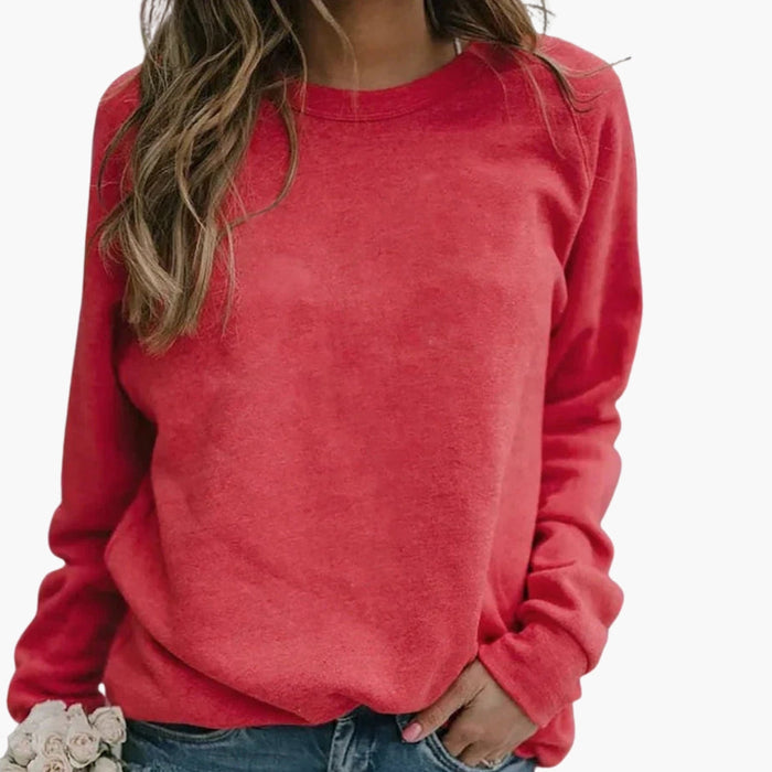 Sweat-shirt pour femme à col rond et manches longues