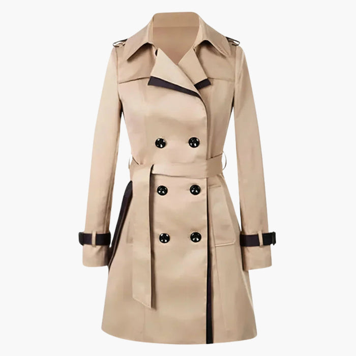 Trench da donna con cintura e polsini regolabili