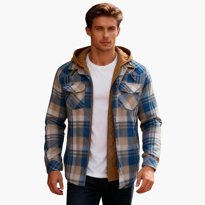 Veste d’hiver à carreaux pour homme