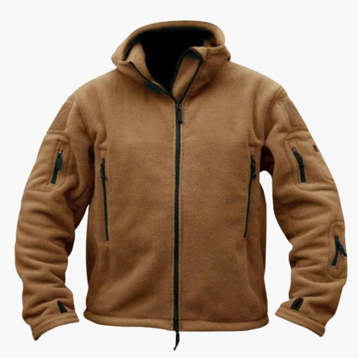 Giacca in pile da uomo con cerniera e tasche