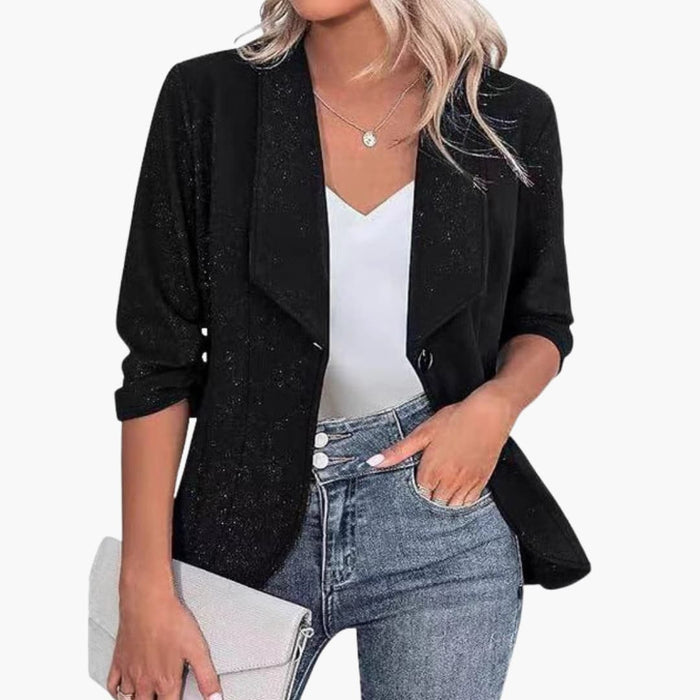 Blazer brillante para mujer, con corte femenino