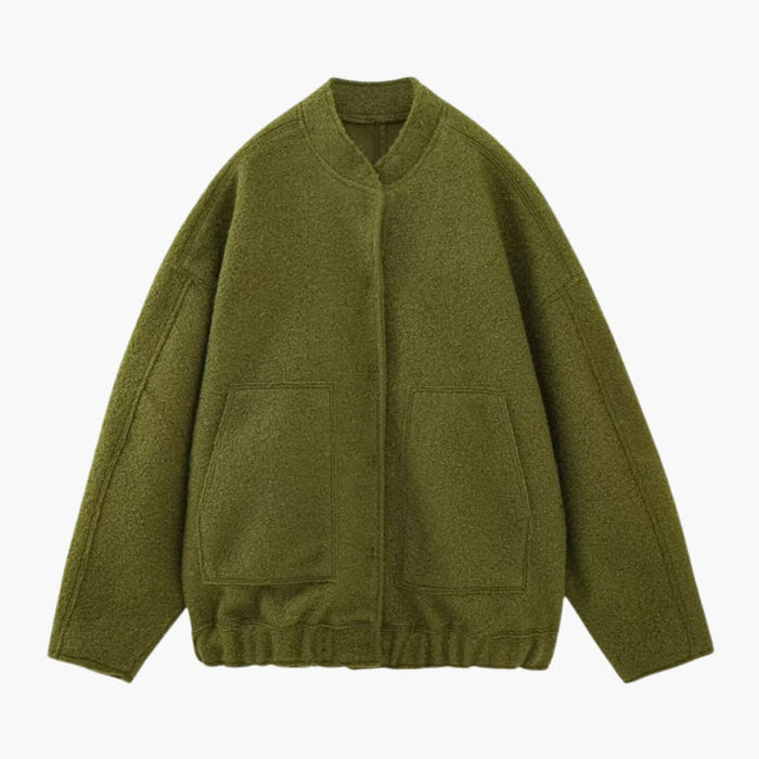 Blouson bomber femme à fermeture éclair et bord côtelé