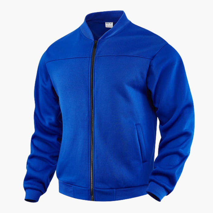 Bomberjakke for menn med glidelås og ribbekanter