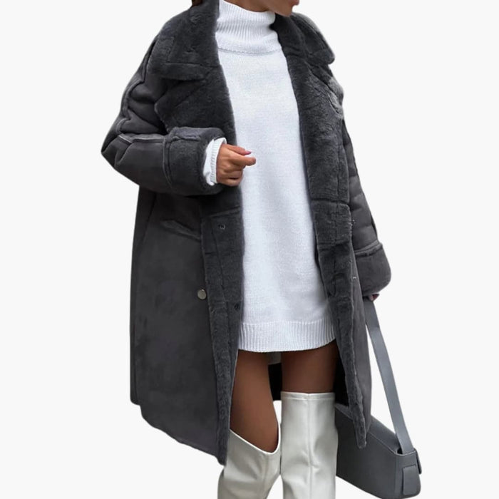 Veste d’hiver pour femme avec doublure en polaire et silhouette ajustée
