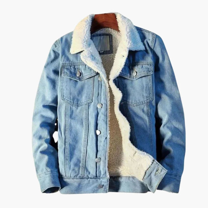 Giacca di jeans da uomo con chiusura a bottoni