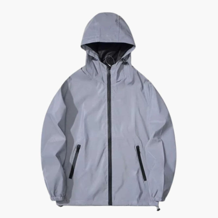 Chaqueta de hombre con capucha y detalles reflectantes