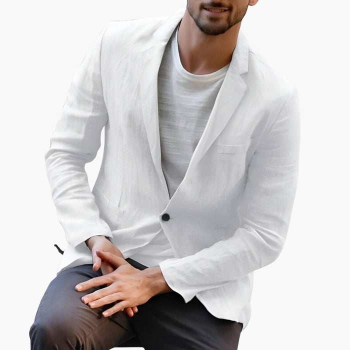 Herrenjacke mit klassischem Kragen und Seitentaschen