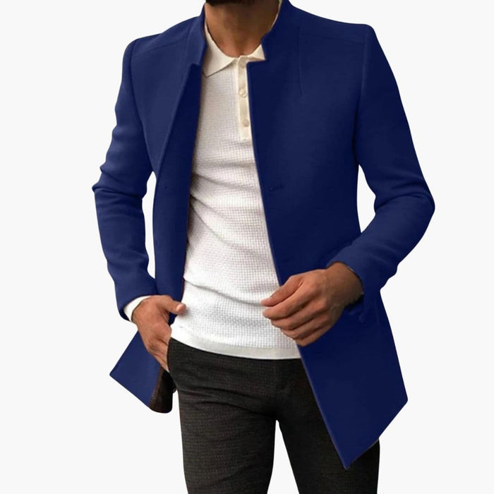 Herrenjacke mit modernem Kragen und gerader Passform