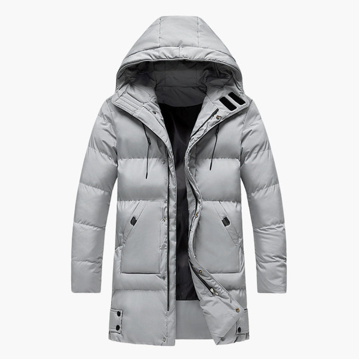 Herre parka jakke med hætte