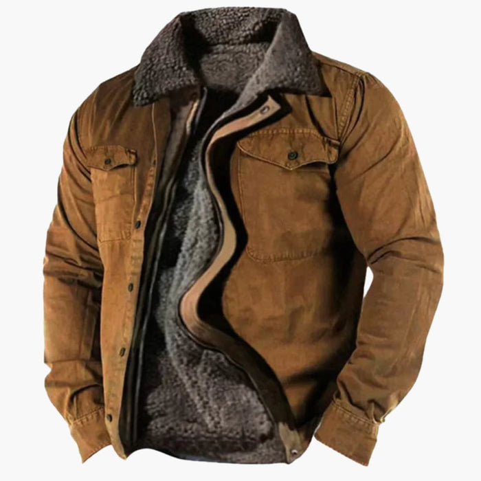 Herren-Utility-Jacke mit Sherpa-Futter und Baumwoll-Obermaterial