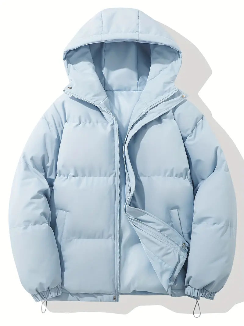 Dame Varm Vinterjakke med Hætte og Klassisk Design