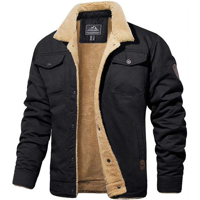 Chaqueta bomber para hombre con forro térmico y tejido exterior cortavientos