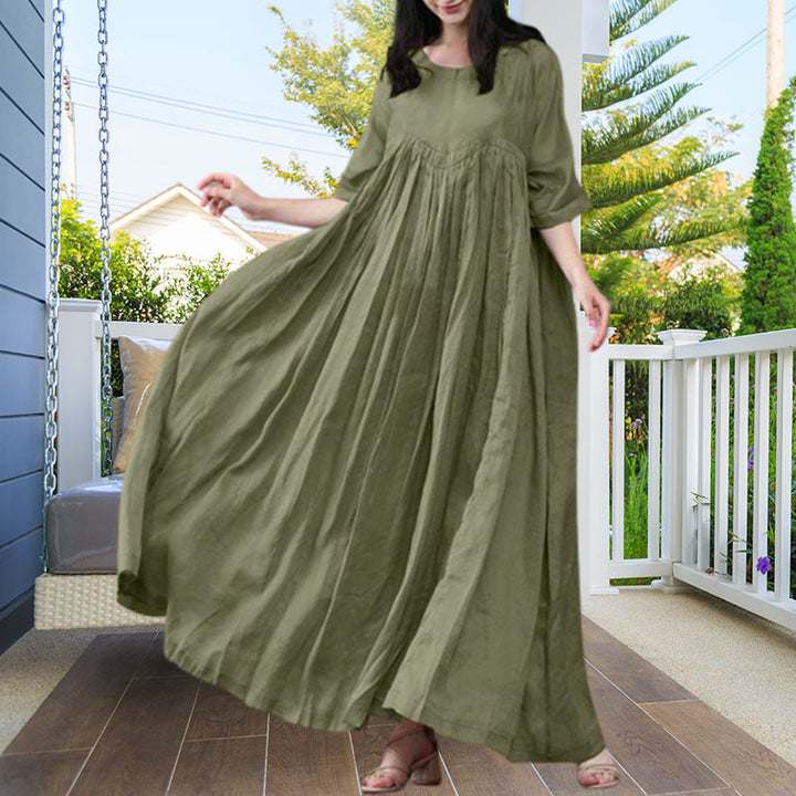 Elegant A-linje Kjole - Sirkelskjørt - Sommerstil