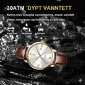 Luksuriøst Armbåndsur for Menn - Elegant Kvartsklokke