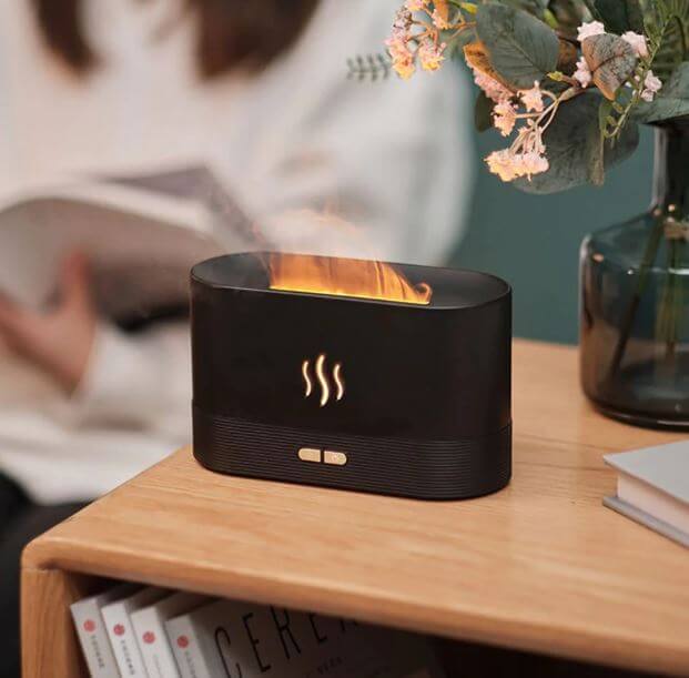 Aromaterapi Diffuser med Flammeeffekt for Hjemmet