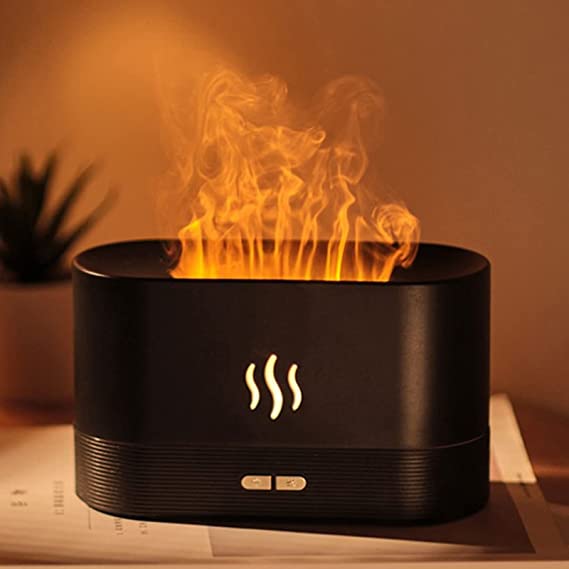 Aromaterapi Diffuser med Flammeeffekt for Hjemmet